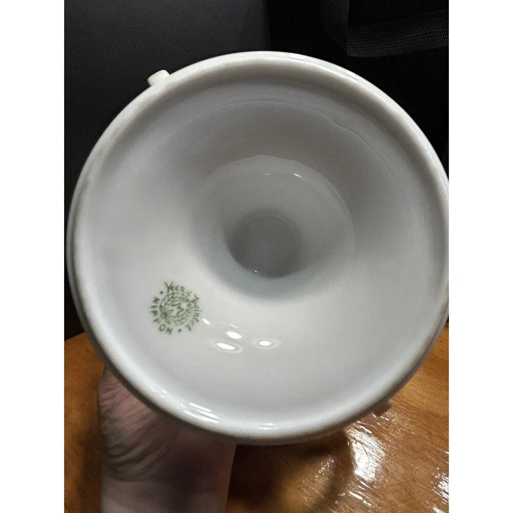 Nippon Hand Painted Bird Floral‎ Pedestal Bowl Vintage